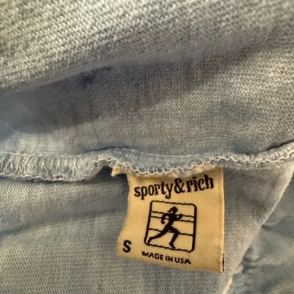 Sporty & Rich Blue Tie Dye Gym Shorts Size Small - Picture 9 of 10